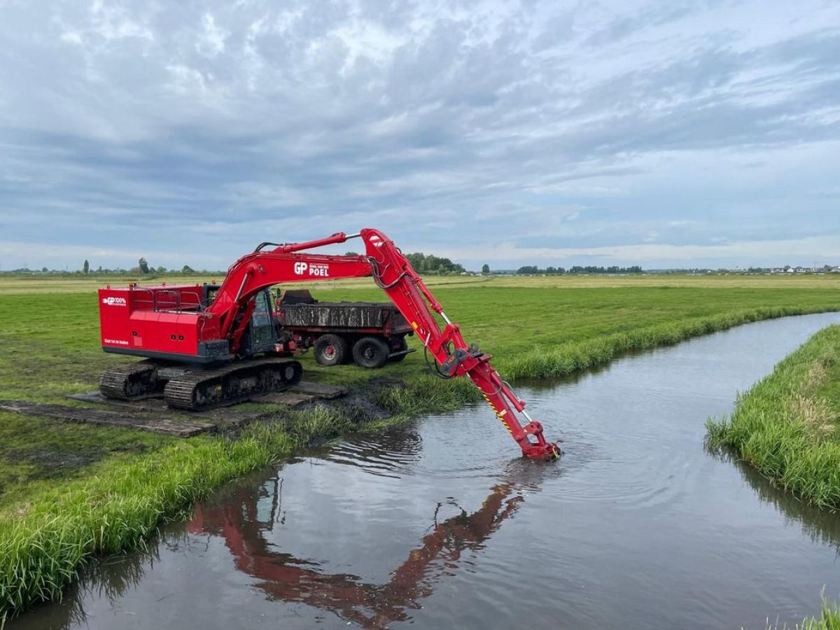 Groot baggerproject met de elektrische kraan